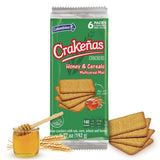 Crakenas Crackers, Bran, with Oats, Corn, Wheat and Honey 6.7 oz (1 bag)