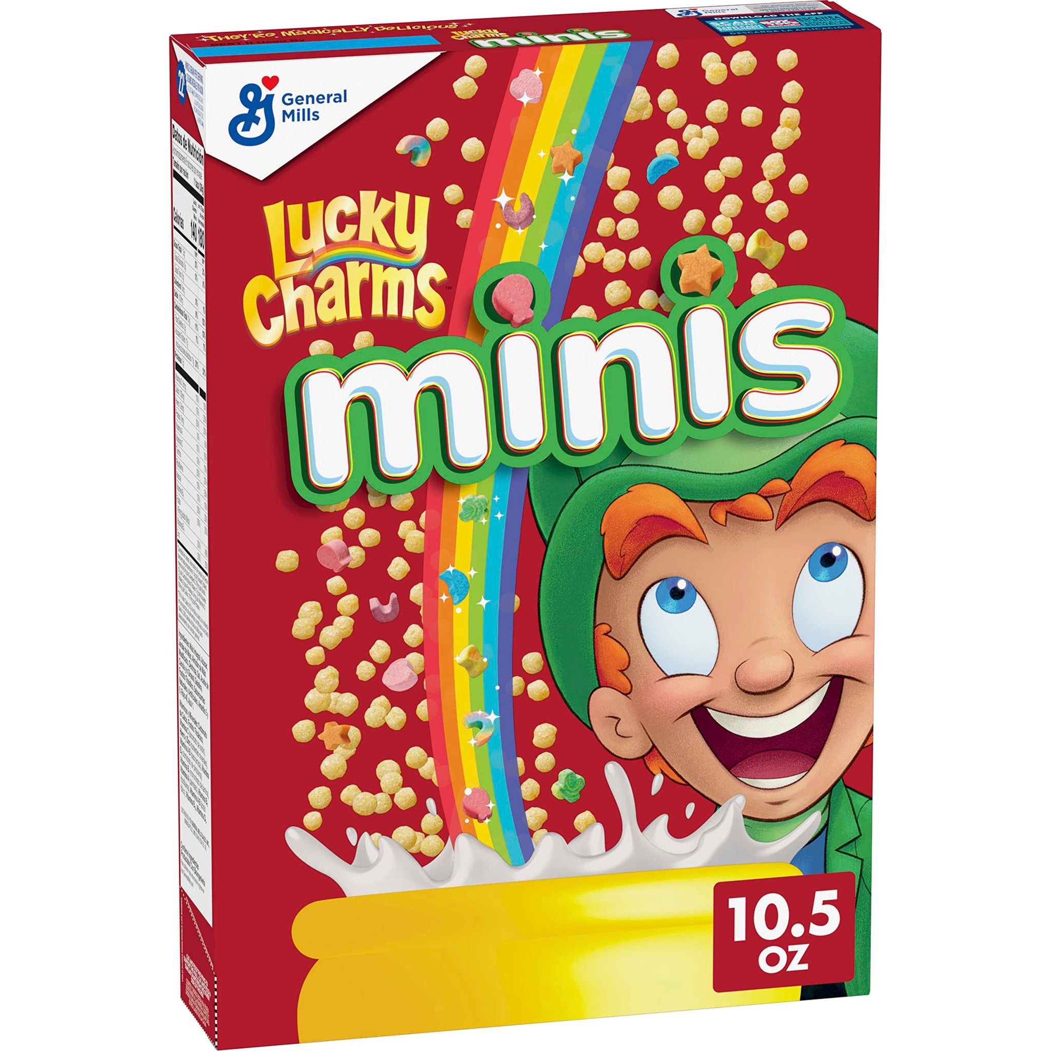Lucky Charms Minis Cereal with Marshmallows, Breakfast Cereal with Whole Grains, 10.5 oz