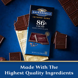 Ghirardelli, Premium Dark 86% Cacao Dark Chocolate Bar, Bold Extra Dark Chocolate with Rich Cocoa Notes, 3.2 Ounce