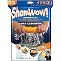 ShamWow 4pk (20"x27") Shammy Super Absorbent Multi-Purpose Home Cleaning, Chamois Towel for Cars, Lint-Free, Streak-Free & Scratch-Free, Holds 10x Its