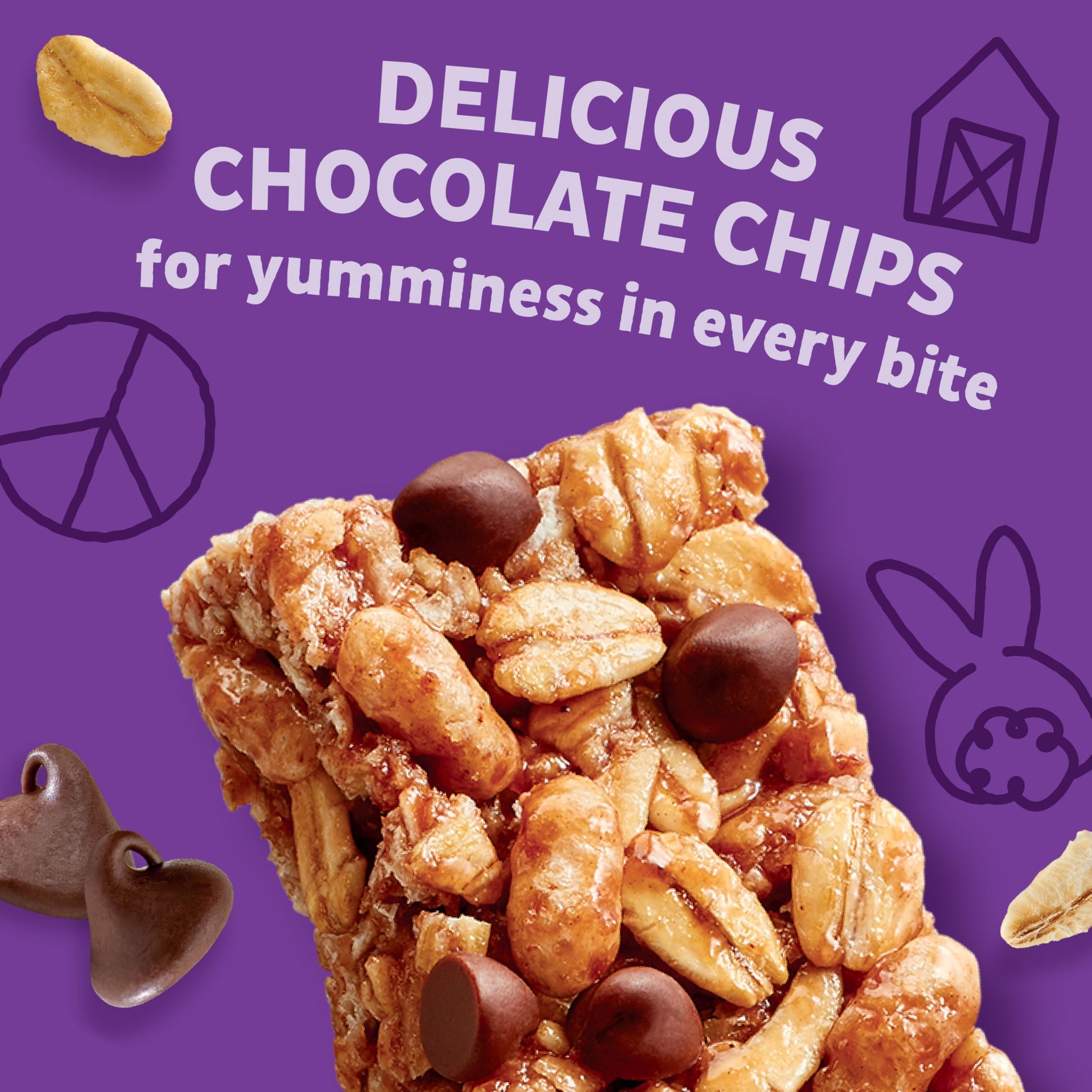 Annie's Gluten Free Chewy Granola Bars, Double Chocolate Chip, 5 Bars, 4.9 oz (Pack of 12)