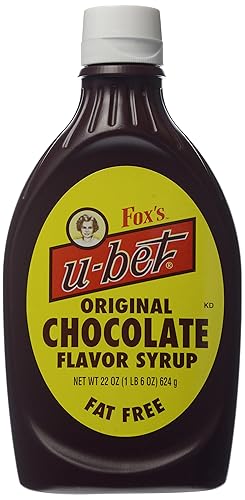 FOX’S U-BET Syrup Bottle - Brooklyn Original Since 1900, Thick, No High Fructose Corn Syrup, Kosher Certified, Fat Free, For Egg Creams, Coffee