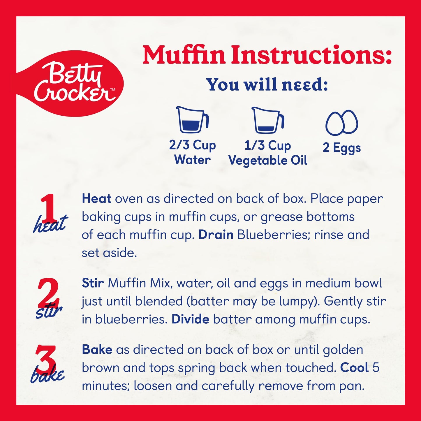Betty Crocker Wild Blueberry Muffin and Quick Bread Mix 16.9 oz (Pack of 2)
