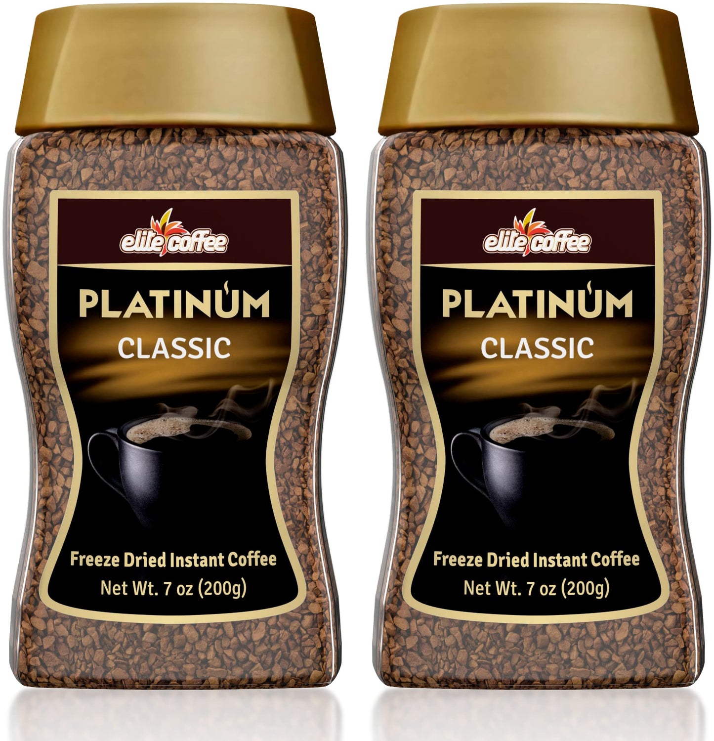 Elite Platinum Freeze Dried Instant Coffee Classic 7.5 oz (Pack of 2)
