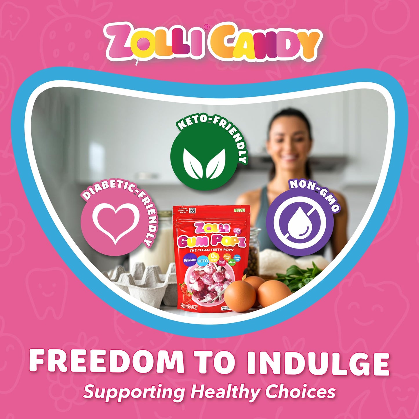 Zollipops GUM Popz 5.6oz Resealable Pouch - Enjoy a Burst of Flavor with Gum in a Convenient Resealable Pouch