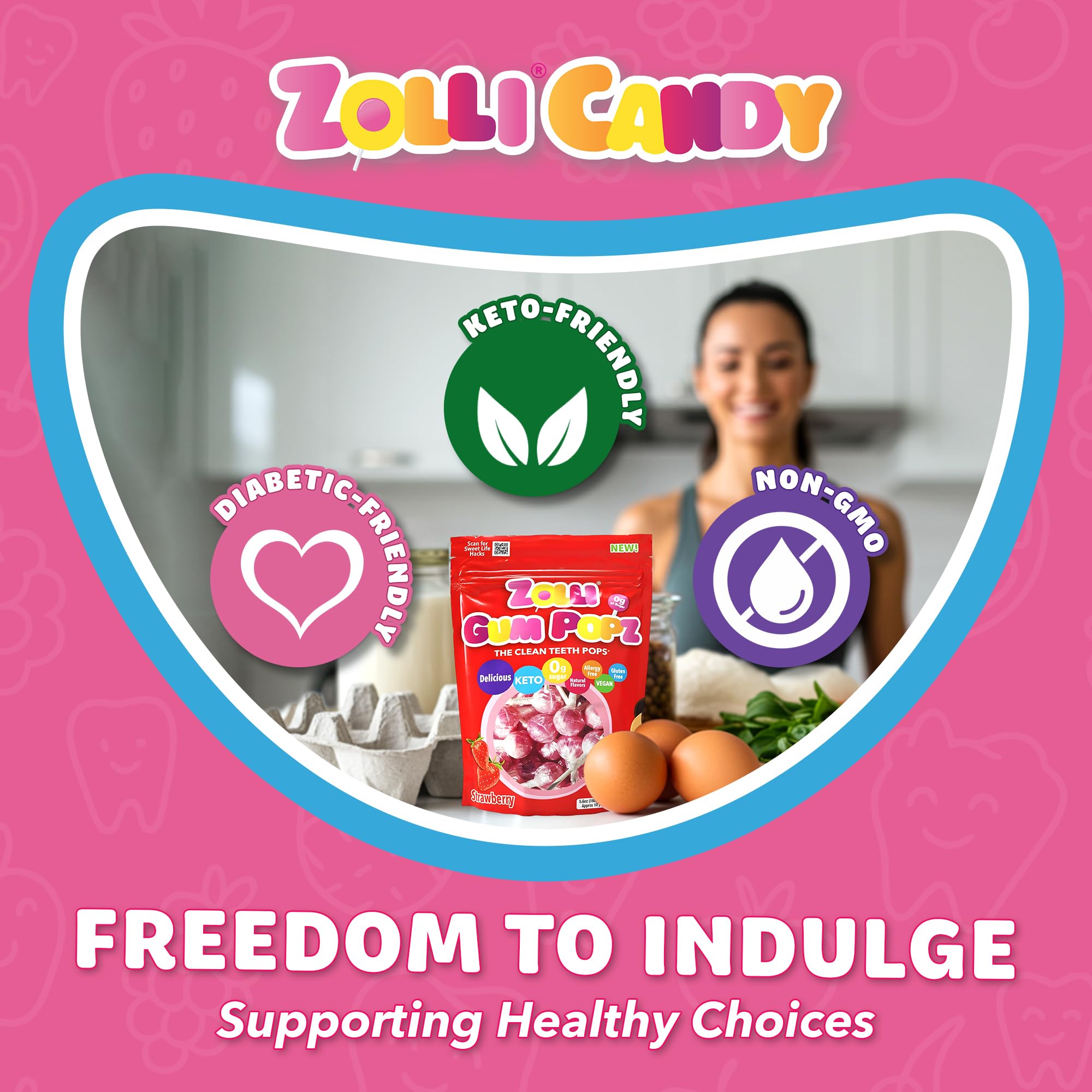 Zollipops GUM Popz 5.6oz Resealable Pouch - Enjoy a Burst of Flavor with Gum in a Convenient Resealable Pouch