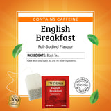 Twinings English Breakfast Black Tea Individually Wrapped Bags, 100 Count (Pack of 1), Smooth, Flavourful, and Robust, Caffeinated, Enjoy Hot or Iced