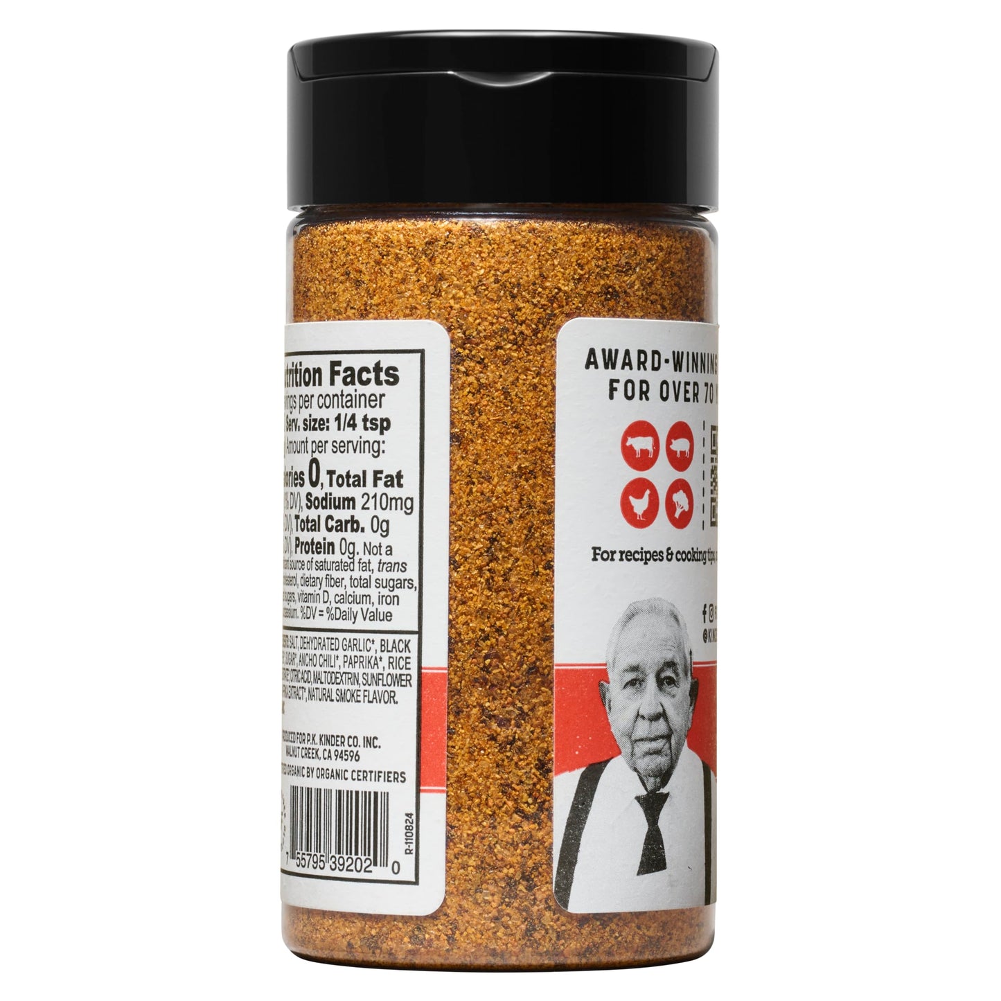 Kinder's Organic All Purpose Seasoning, 5.3 Oz, Garlic, Sea Salt, and Chili Blend, USDA Certified Organic, MSG Free, Great on Beef, Chicken, Seafood