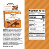 Nonni's Salted Caramel Milk Chocolate Biscotti Cookies - Individually Wrapped Italian Coffee Snack, Crunchy Twice-Baked, 90 Cal Each, 21 oz Carton, 4
