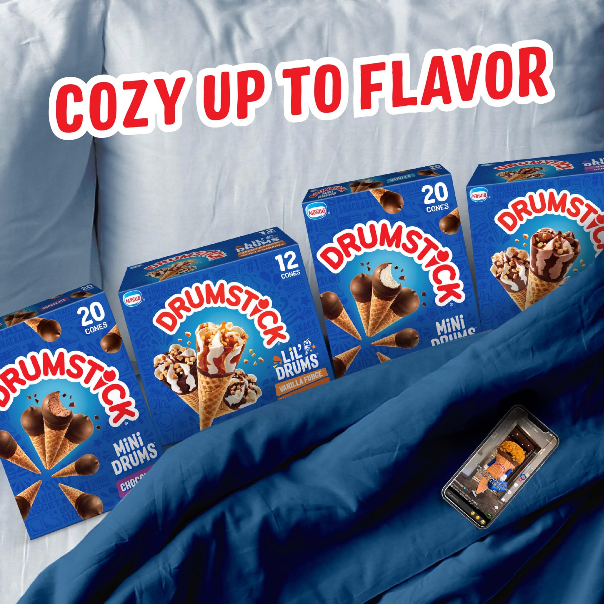 Drumstick Mini Drums Vanilla Sundae Cones, 20 Count
