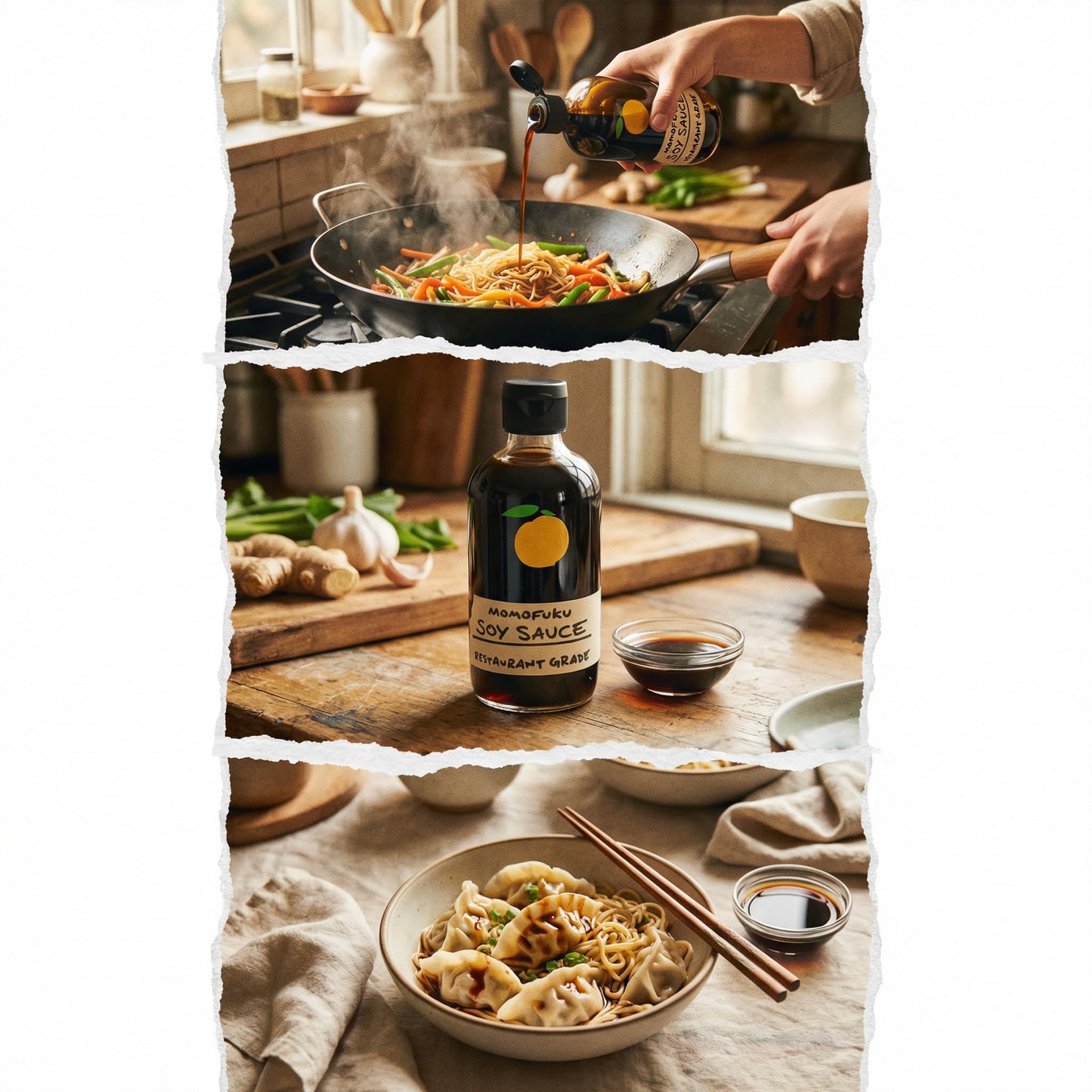 Momofuku Sauce Soy 8 oz - Pack of 8 - Soy Sauce for Asian Cooking - Dark Soy Low Sodium Shoyu - Light Style Dumpling Sauce - Organic Tamari