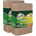 SCRUBIT Natural Scouring Pads (12 Pack) - Eco Friendly Scrubbing Pads for Kitchen Cleaning, Dishes, and Pots - Non-Scratch Kitchen Scrubbers - 100%