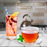Brew La La Organic Green Tea -Lemon Honey Flavor - 50 Double Chambered Teabags - Low Caffeine - USDA Certified Organic