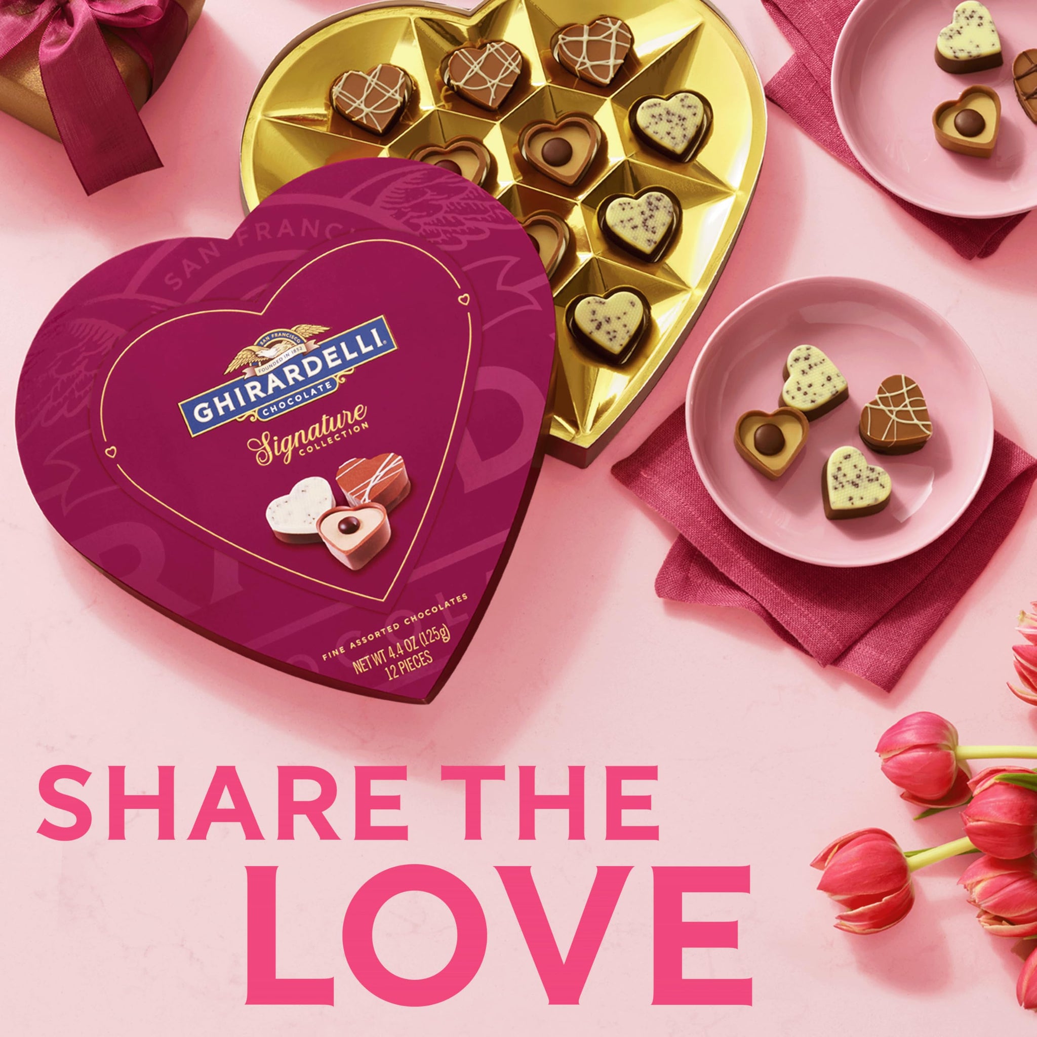 GHIRARDELLI Sweet Hearts Premium Chocolate Truffle Assortment Gift, 4.4 oz