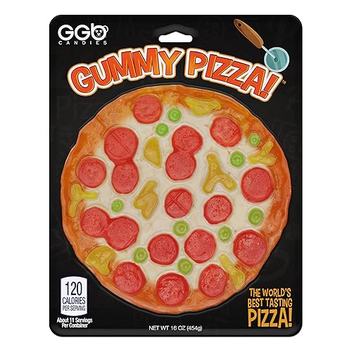Giant Gummy Pizza - Five Fruity Flavors, Offered in Two Classic Styles for Ultimate Enjoyment, Directly from GGB Candies' Culinary Creations! (Round