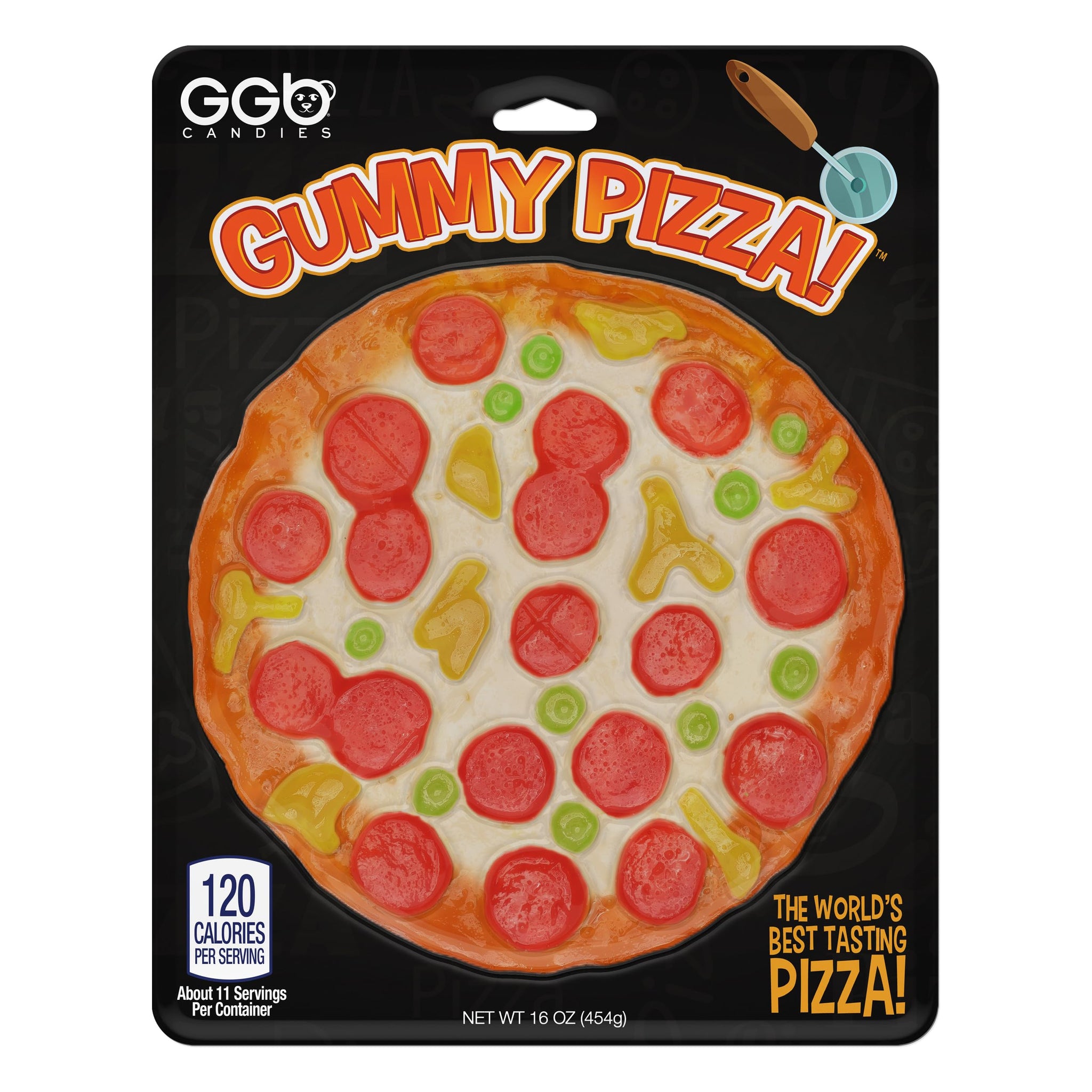 Giant Gummy Pizza - Five Fruity Flavors, Offered in Two Classic Styles for Ultimate Enjoyment, Directly from GGB Candies' Culinary Creations! (Round