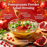 Pomegranate Powder 10oz, Fruit Powder with Intense Tangy Flavor - for Smoothies, Drinks & Baking - Resealable Canister, 280g