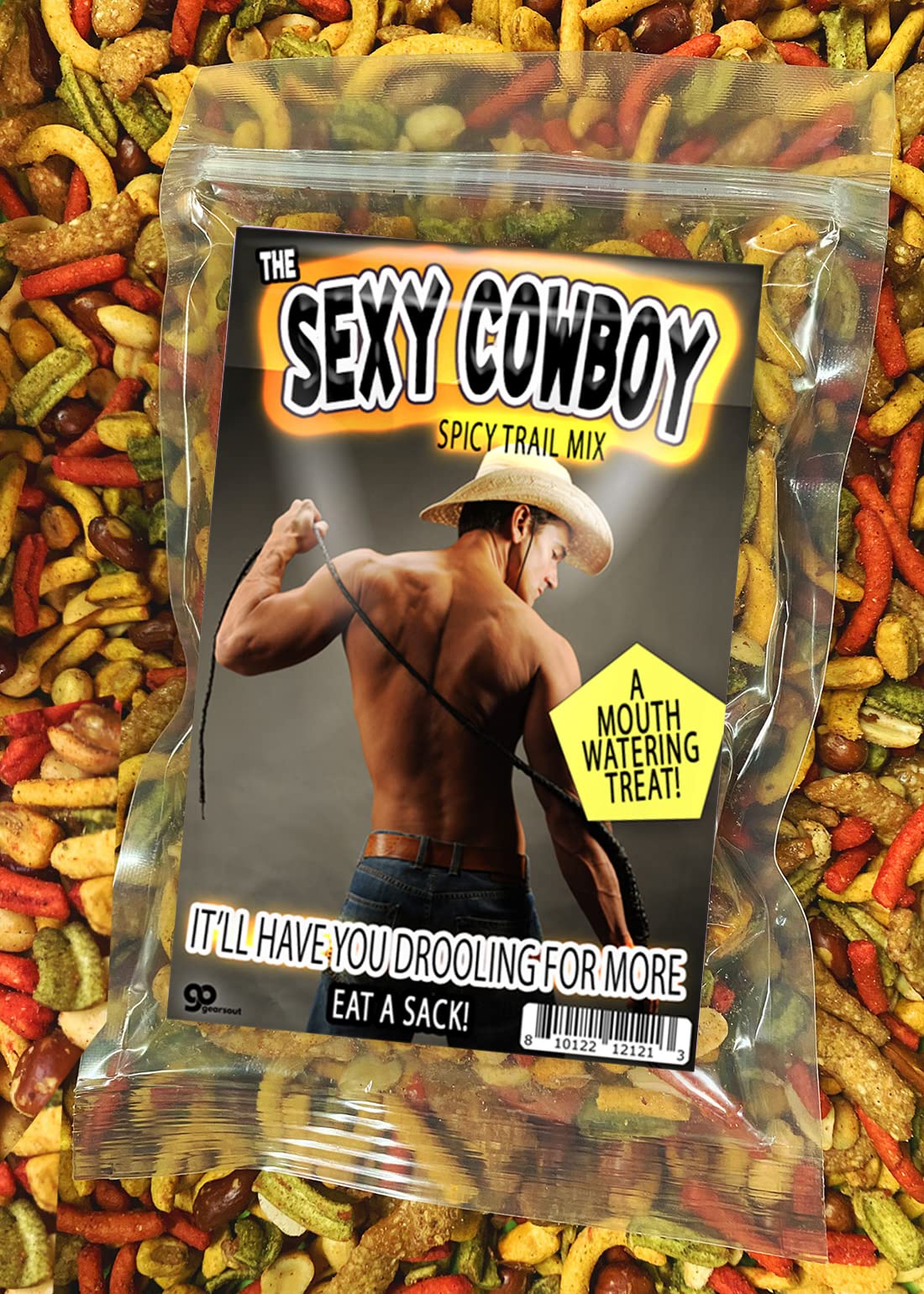 Naughty Cowboy Spicy Trail Mix for Women - Hilarious Gag Gifts For Ladies - Bachelorette Snack Gifts - Christmas Stocking Stuffer for Sister - Salty
