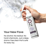 Turn On Hygienic Misting Toy Cleaner, 8 Ounce All Purpose Alcohol Free Gentle Cleansing Spray, No Harsh Chemicals Safe for All Toys and Surfaces