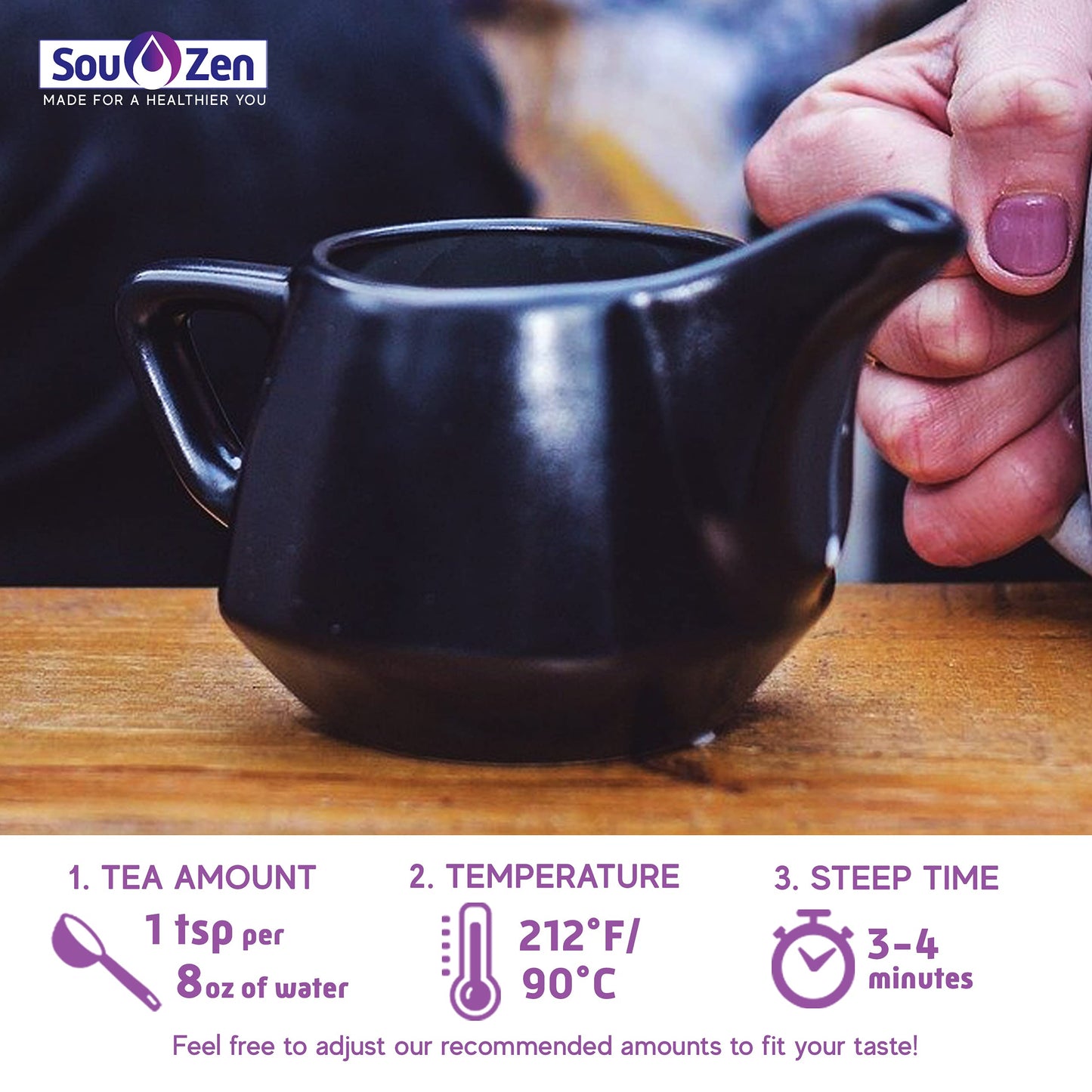 Sou Zen Spearmint Lavender 1.5oz (42g) Loose Leaf Tea | Premium Quality Whole Herbal Flowers and Leaves with No Preservatives | Raw and Naturally