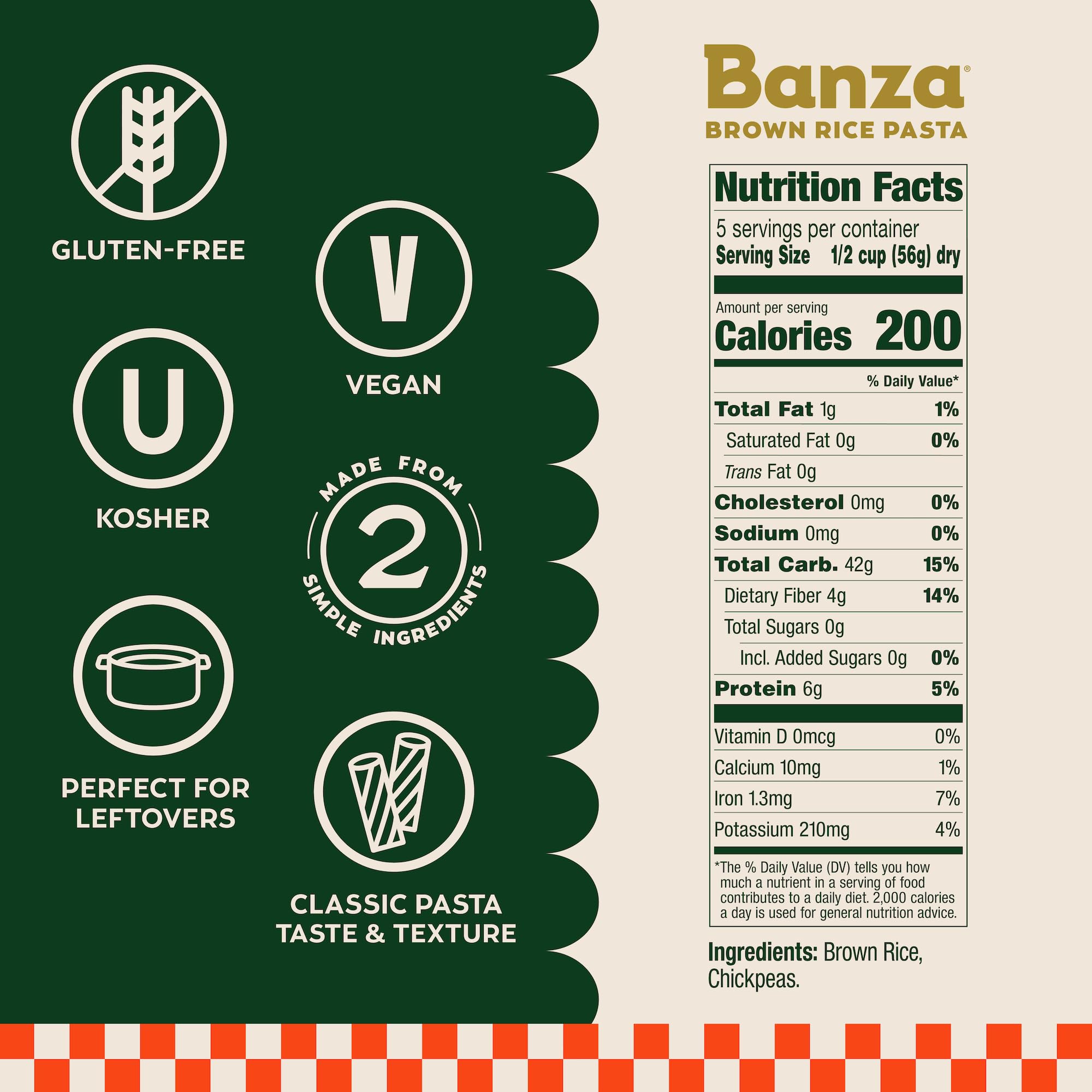 Banza Pasta Brown Rice Elbows, 10 oz