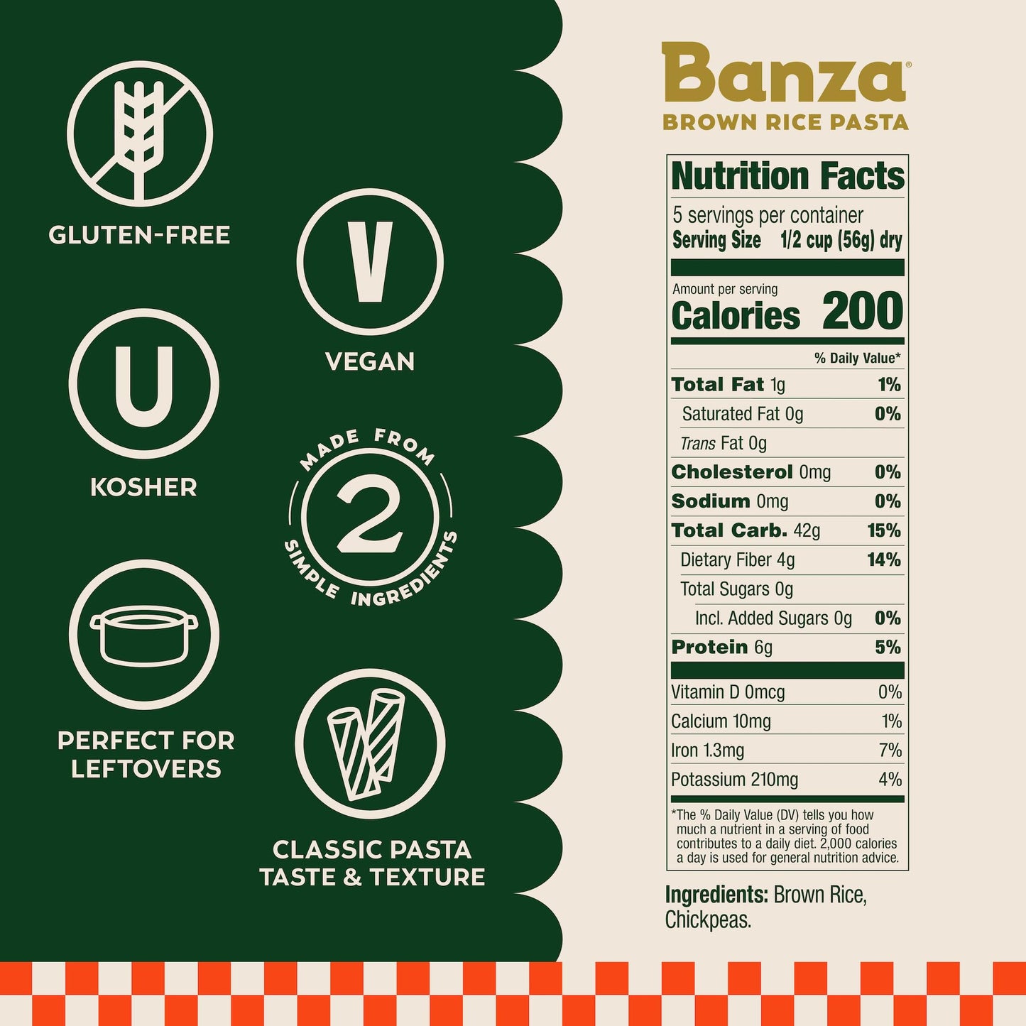 Banza Pasta Brown Rice Penne, 10 oz
