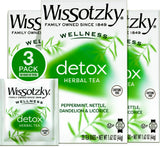 Wissotzky Wellness Detox Herbal Tea, (3 Pack - 60 Tea Bags) | Caffeine Free | Natural Cleansing Support | With Peppermint, Nettle, Dandelion