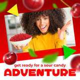 Cherry Sours | Chewy Red Candy | 1 Pound Bag | Sour Red Candy | Sour Cherry Balls | Cherry Sours Candy Balls | Aprox.150 pieces