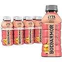 BODYARMOR LYTE, Peach Mango, Electrolyte Drink, 15 Calories, 12 Fl Oz Bottles (8 Pack), Coconut Water Sports Drink, Natural Flavor & B Vitamins
