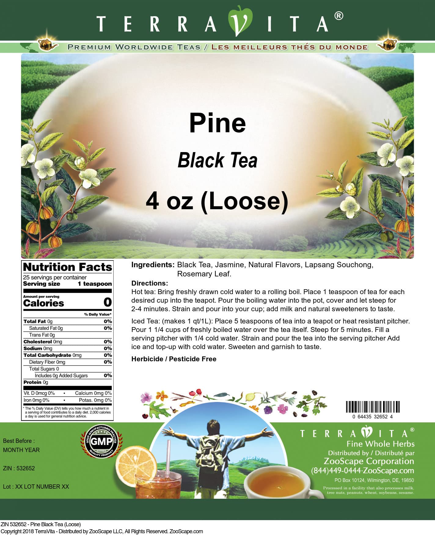 Pine Black Tea (Loose) (4 oz, ZIN: 532652)