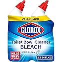 Clorox Toilet Bowl Cleaner Bleach, Rain Clean, 24 Fluid Ounces, Pack of 2 (Package May Vary)