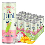Juni Sparkling Adaptogen Drink with Ashwagandha, Lion’s Mane & Reishi Mushrooms | Green Tea for Focus, Zero Sugar, 5 Calories, Organic | Non Alcoholic
