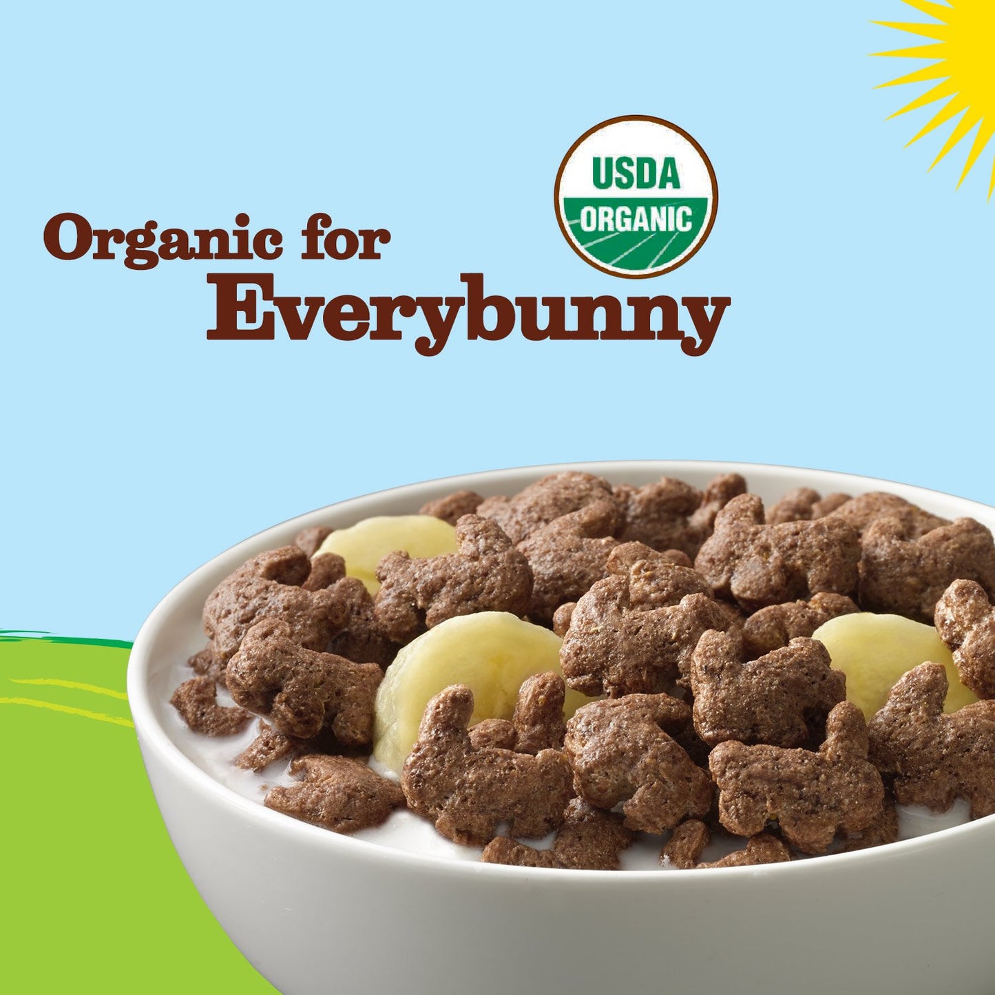 Annie's Organic Cereal, Cocoa Bunnies, Oat, Corn, Rice Cereal, 10oz Box