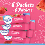 Crystal Light Sugar-Free Strawberry Watermelon Low Calories Powdered Drink Mix 6 Count Pitcher Packets