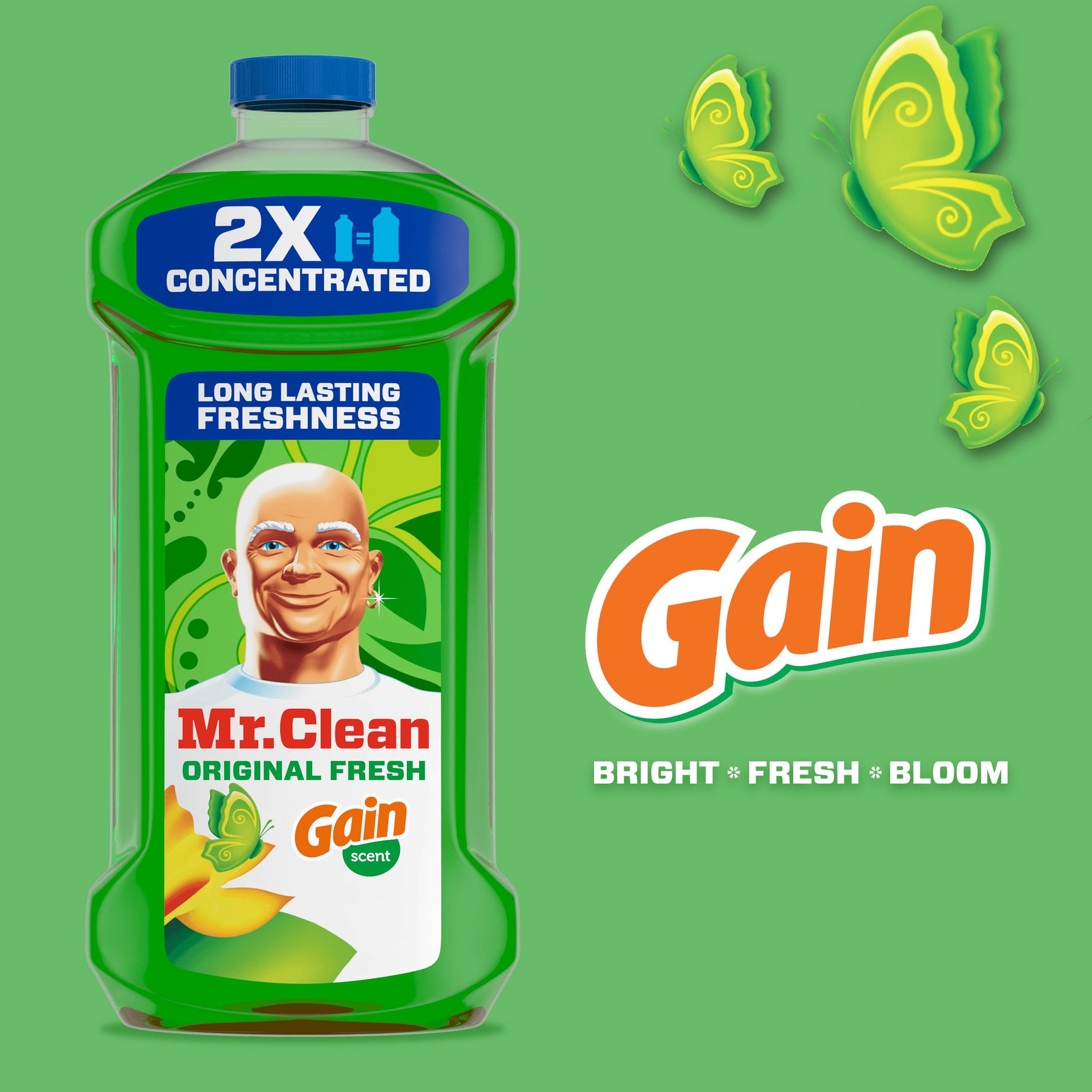 Mr. Clean All Purpose Cleaner, Floor Cleaner for Mopping Home, Bathroom, & Kitchen, Cleaning Liquid for Mop & Bucket, Cleaning Supplies, Multi-Surface