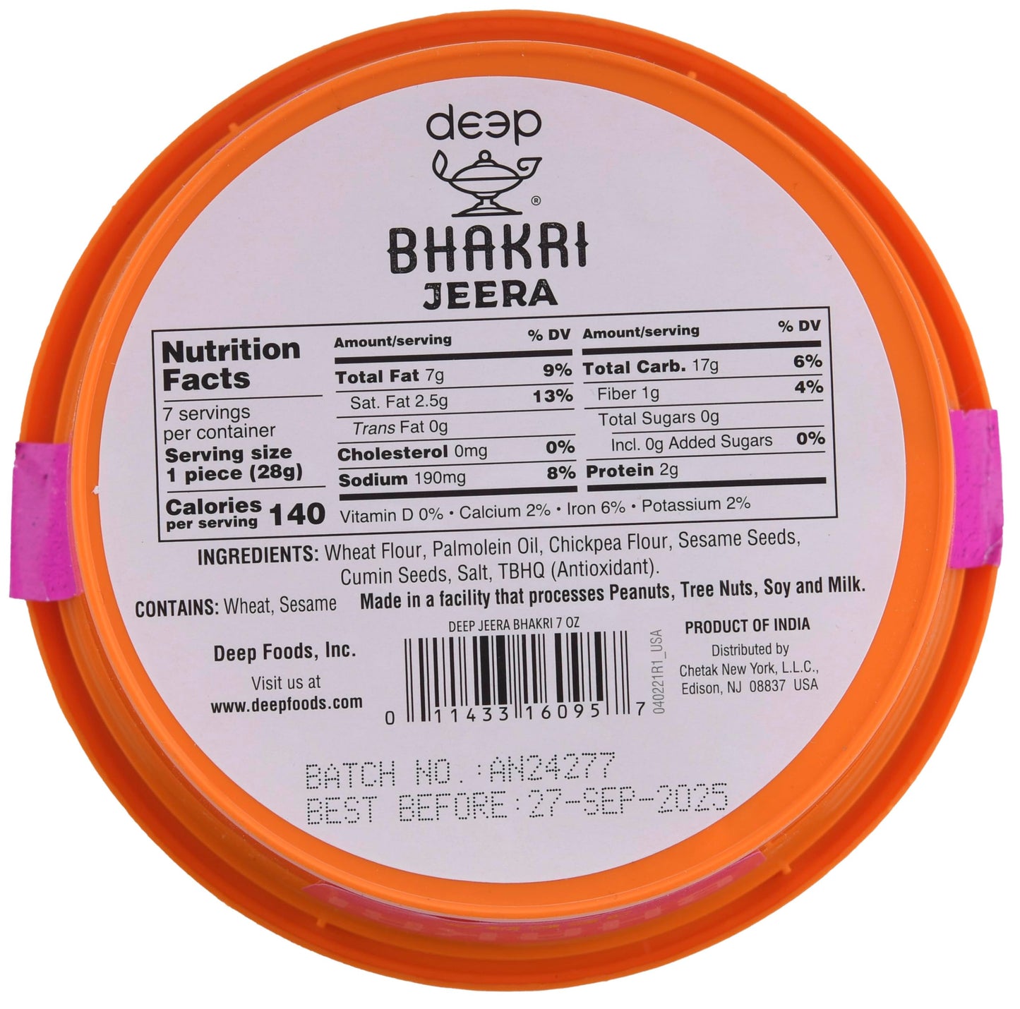 Jeera Bhakri (7oz)