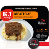 KJ Poultry Kosher Ready Meals - Meatloaf & Mashed Potato, MRE Meals Ready to Eat (1 Pack) Prepared Entree Fully Cooked, Shelf Stable Microwave Dinner