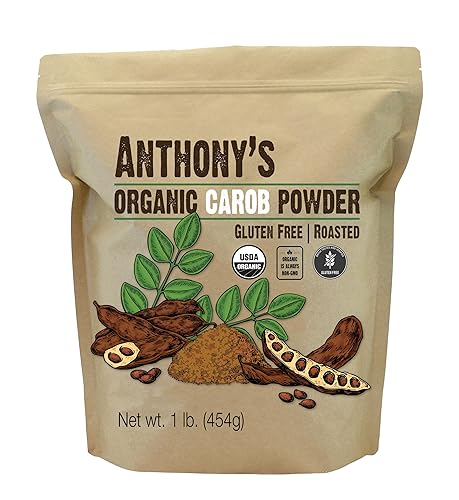 Anthony's Organic Carob Powder, 1 lb, Gluten Free, Non GMO, Cocoa Powder Alternative, Unsweetened