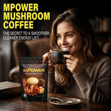 FuelMPOWER Mushroom Coffee USDA Organic - Adaptogenic 6 Mushroom Blend with Lion’s Mane, Cordyceps, Reishi & Turkey Tail - Smooth Energy, Focus & No