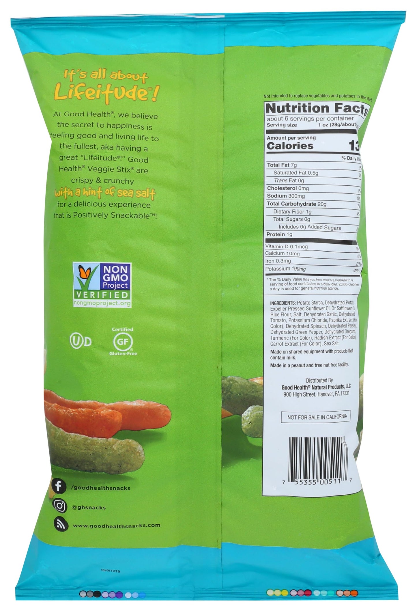 Good Health Veggie Stix, 6.75 Oz