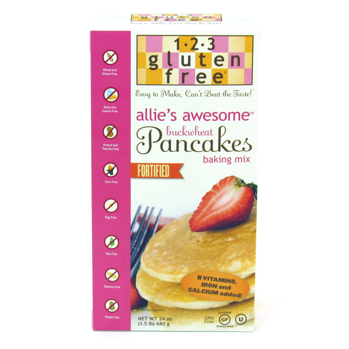 123 Gluten Free Allie's Awesome Buckwheat Pancakes -- 24 oz