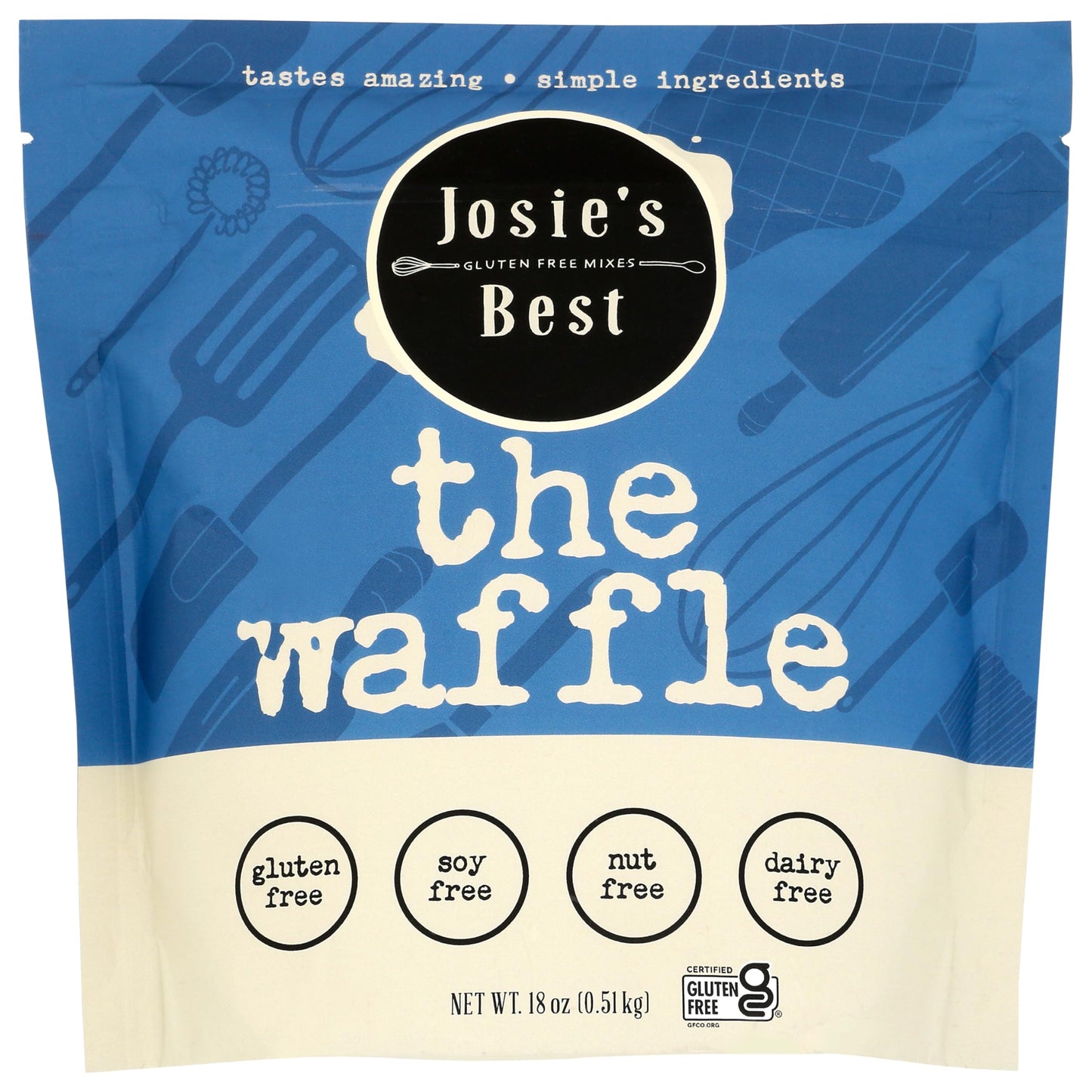 JOSIE'S BEST GLUTEN FREE MIXES Waffle Mix, 18 OZ