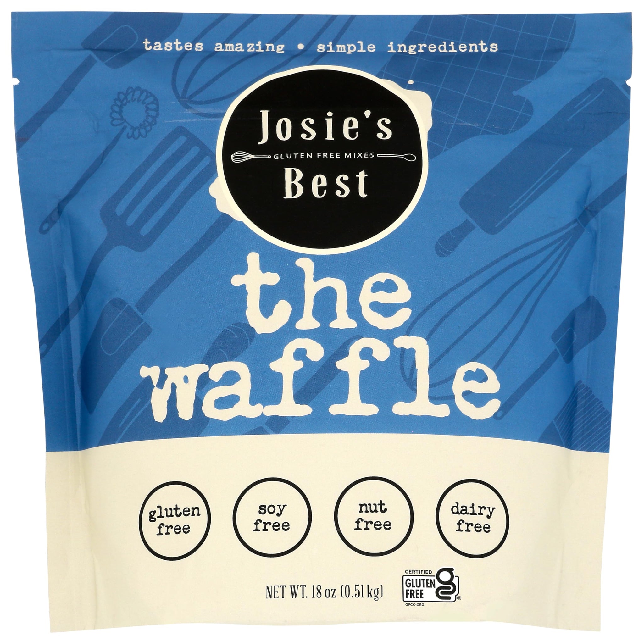 JOSIE'S BEST GLUTEN FREE MIXES Waffle Mix, 18 OZ