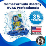 HVAC Guys AC Drain Pan Tablets 35PK | Flow Treat Tablets Prevents Odors, Keeps HVAC Drain Pan Clean, Prevents Overflow | One Tablet Lasts up to 4