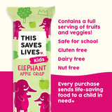 This Saves Lives Kids' Nut-Free Snack Bars, Helping to End Child Hunger, Individually Wrapped Kids Healthy Snack Bars - Gluten-Free, Non-GMO
