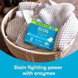 ECOS Laundry Detergent Sheets Vegan, No Plastic Jug, No Mess, Liquid Free - Hypoallergenic, Plant Powered Laundry Detergent Sheet - Lavender Vanilla
