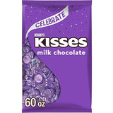 HERSHEY'S KISSES Milk Chocolate Candy Bulk Bag, 60 oz