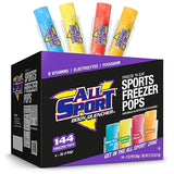 All Sport Freezer Pops, Giant Sized 3oz, 144 CT, Refreshing Ice Pops with Electrolytes, B Vitamins & Potassium -Blue Raz Ice, Lemon Lime, Fruit Punch