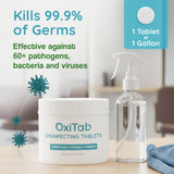 OxiTab Hospital-Grade HOCL Effervescent Disinfectant Tablets - EPA Registered - Kills 99.9% of Germs, Bacteria & Viruses - Perfect for Healthcare