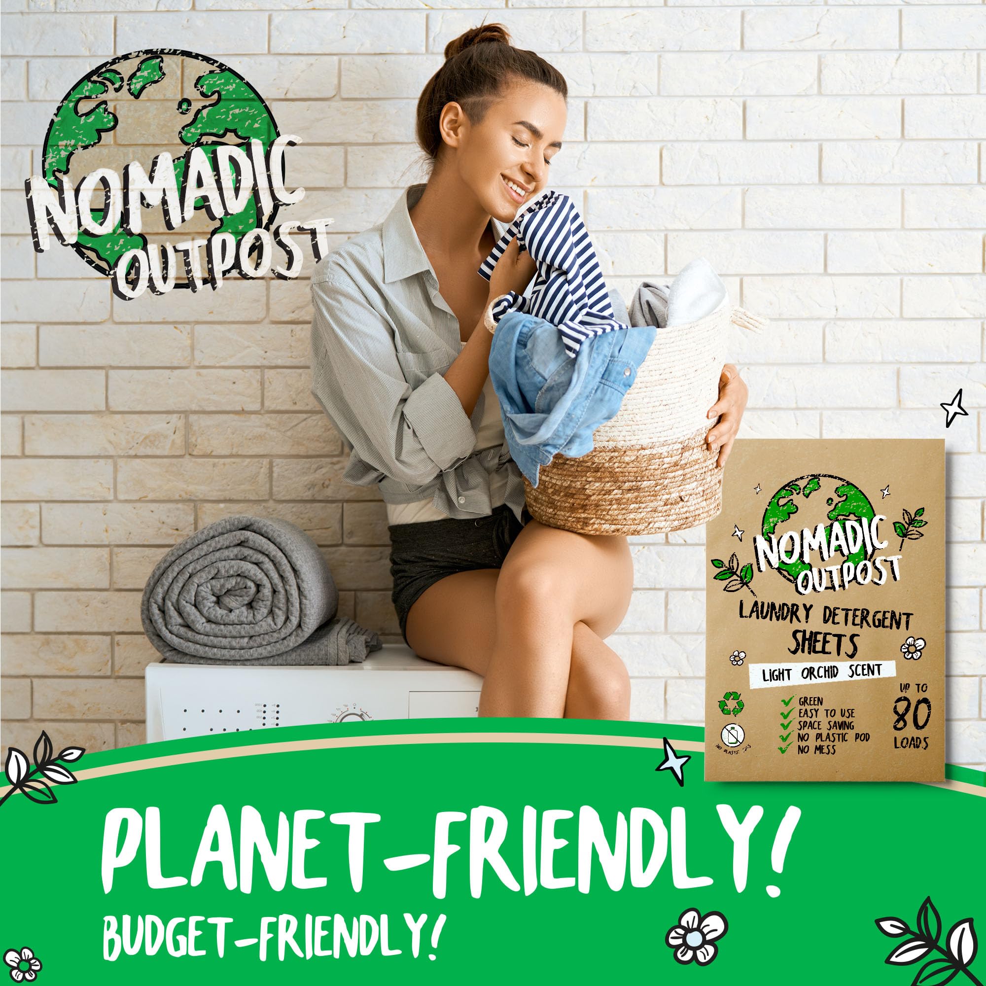 Eco-Friendly Laundry Detergent Sheets - Efficient, Clean, and Fresh Scented, Washer-Friendly Soap Sheet - No Mess & Space-Saving Laundry Strips